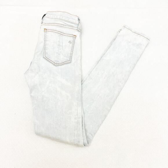 Rag & Bone Skinny Denim Jeans Light Wash Bleach Out Color Size 26 - Picture 9 of 9